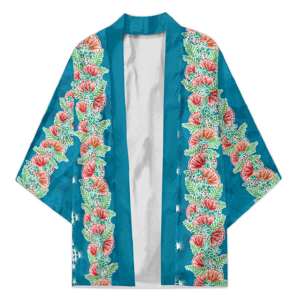 Hawaii Ohia Lehua Kimono Tropical Vibes Teal