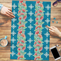 Hawaii Ohia Lehua Puzzle Tropical Vibes Teal