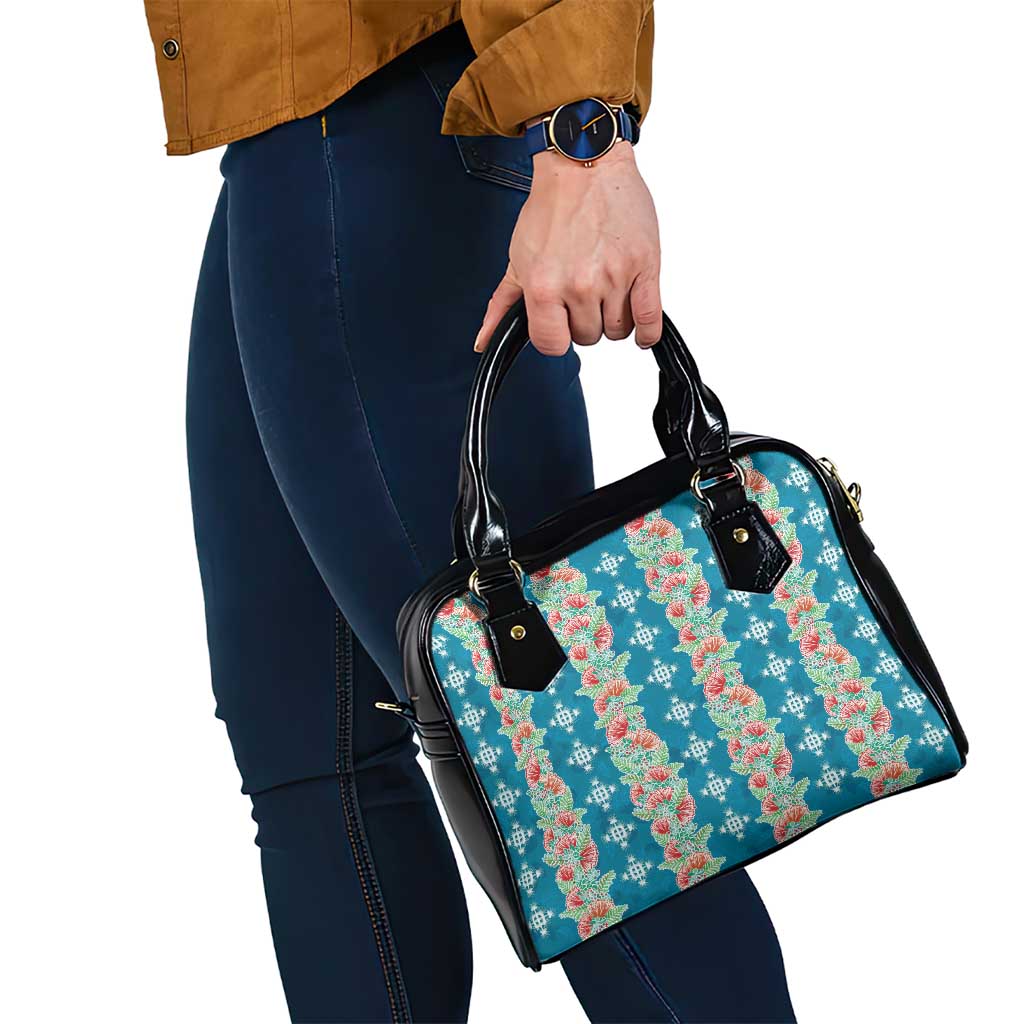 Hawaii Ohia Lehua Shoulder Handbag Tropical Vibes Teal