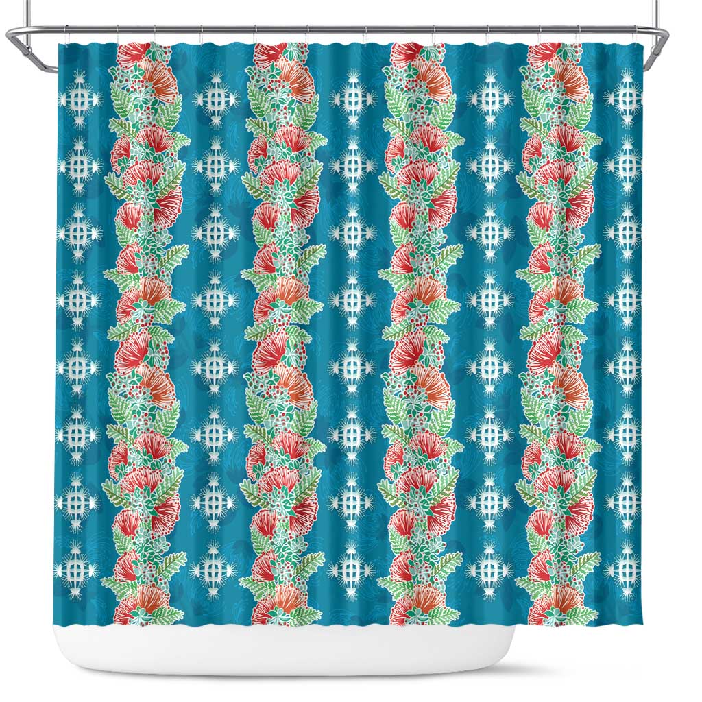 Hawaii Ohia Lehua Shower Curtain Tropical Vibes Teal LT05 Teal - Polynesian Pride