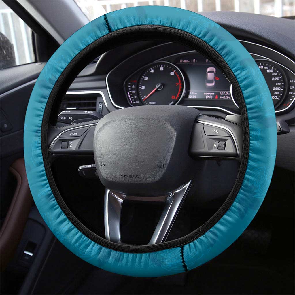 Hawaii Ohia Lehua Steering Wheel Cover Tropical Vibes Teal