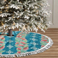 Hawaii Ohia Lehua Tree Skirt Tropical Vibes Teal LT05 - Polynesian Pride