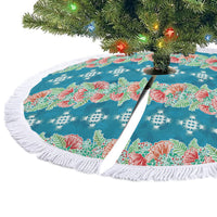 Hawaii Ohia Lehua Tree Skirt Tropical Vibes Teal LT05 - Polynesian Pride