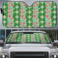 Hawaii Ohia Lehua Auto Sun Shade Tropical Vibes Green