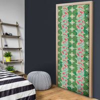 Hawaii Ohia Lehua Door Cover Tropical Vibes Green