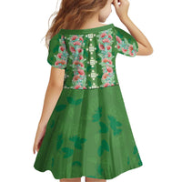 Hawaii Ohia Lehua Family Matching Off Shoulder Short Dress and Hawaiian Shirt Tropical Vibes Green LT05 - Polynesian Pride