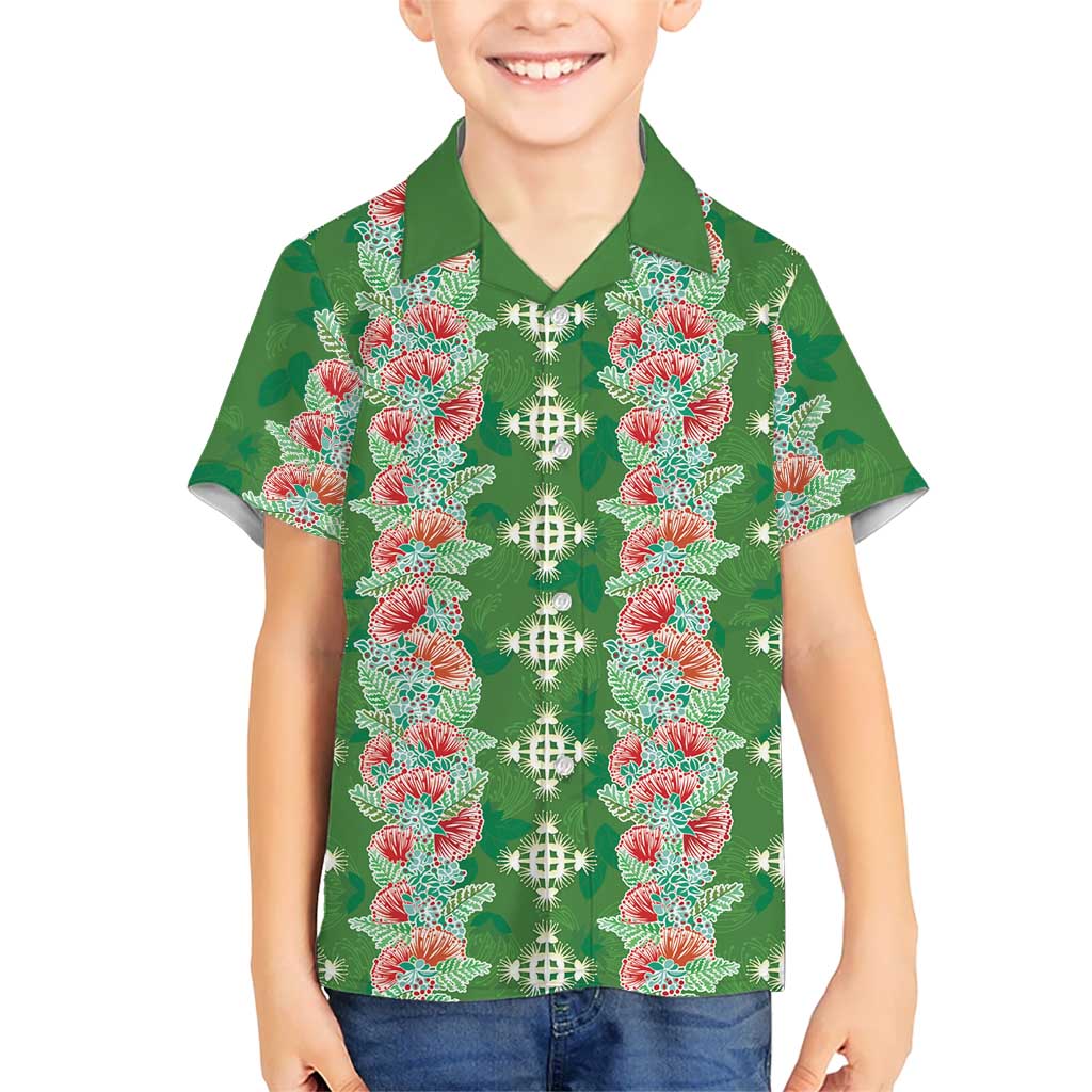 Hawaii Ohia Lehua Kid Hawaiian Shirt Tropical Vibes Green