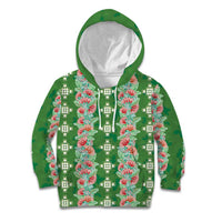 Hawaii Ohia Lehua Kid Hoodie Tropical Vibes Green