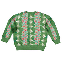 Hawaii Ohia Lehua Kid Ugly Christmas Sweater Tropical Vibes Green LT05 - Polynesian Pride