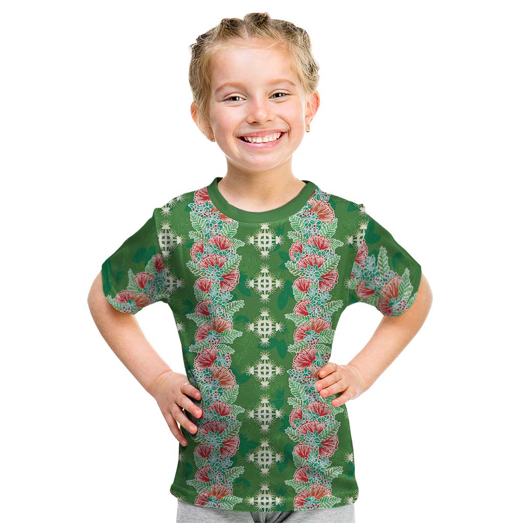 Hawaii Ohia Lehua Kid T Shirt Tropical Vibes Green
