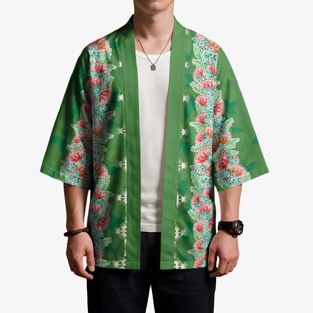 Hawaii Ohia Lehua Kimono Tropical Vibes Green
