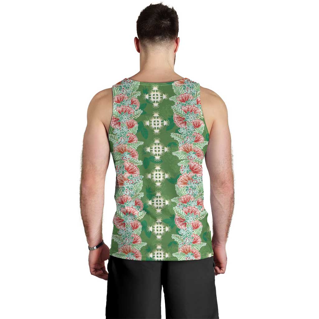 Hawaii Ohia Lehua Men Tank Top Tropical Vibes Green