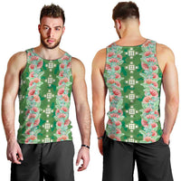 Hawaii Ohia Lehua Men Tank Top Tropical Vibes Green