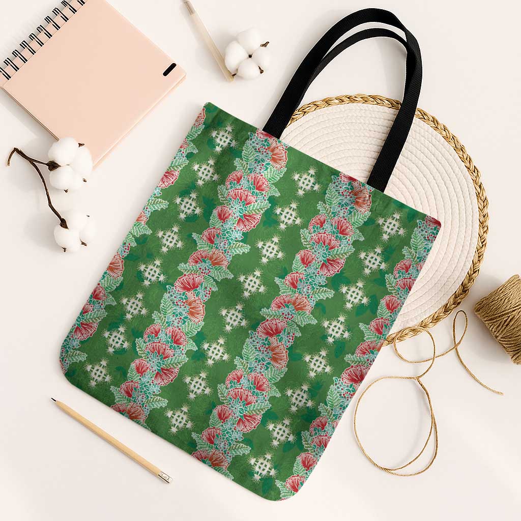 Hawaii Ohia Lehua Tote Bag Tropical Vibes Green