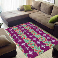 Hawaii Ohia Lehua Area Rug Tropical Vibes Fuchsia
