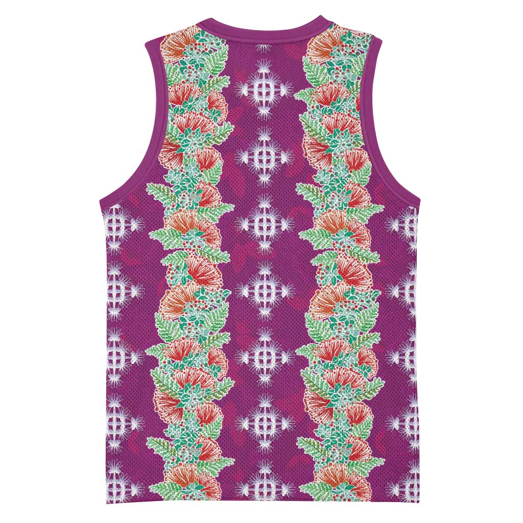 Hawaii Ohia Lehua Basketball Jersey Tropical Vibes Fuchsia LT05 - Polynesian Pride