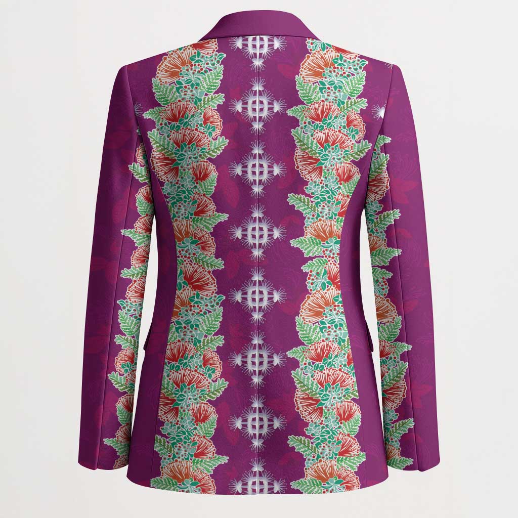 Hawaii Ohia Lehua Blazer Tropical Vibes Fuchsia