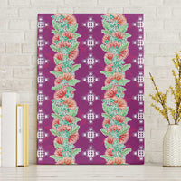 Hawaii Ohia Lehua Canvas Wall Art Tropical Vibes Fuchsia
