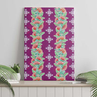 Hawaii Ohia Lehua Canvas Wall Art Tropical Vibes Fuchsia