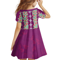 Hawaii Ohia Lehua Family Matching Short Sleeve Bodycon Dress and Hawaiian Shirt Tropical Vibes Fuchsia LT05 - Polynesian Pride