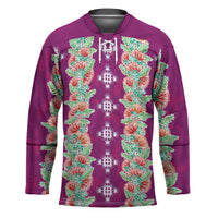 Hawaii Ohia Lehua Hockey Jersey Tropical Vibes Fuchsia
