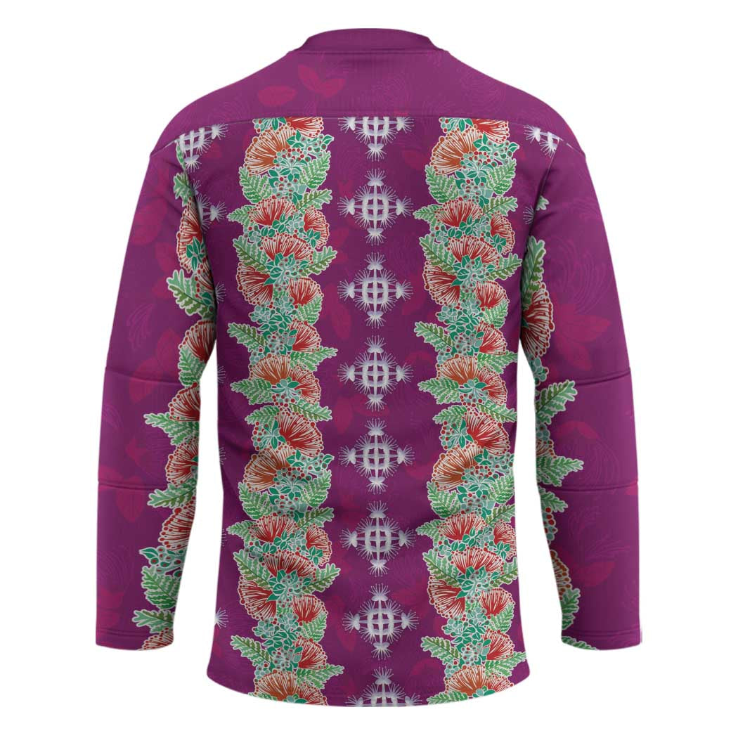 Hawaii Ohia Lehua Hockey Jersey Tropical Vibes Fuchsia
