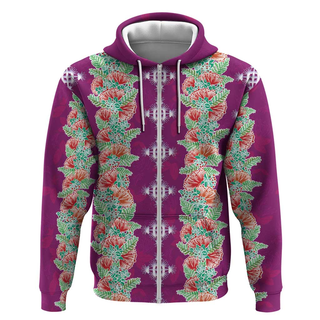Hawaii Ohia Lehua Hoodie Tropical Vibes Fuchsia