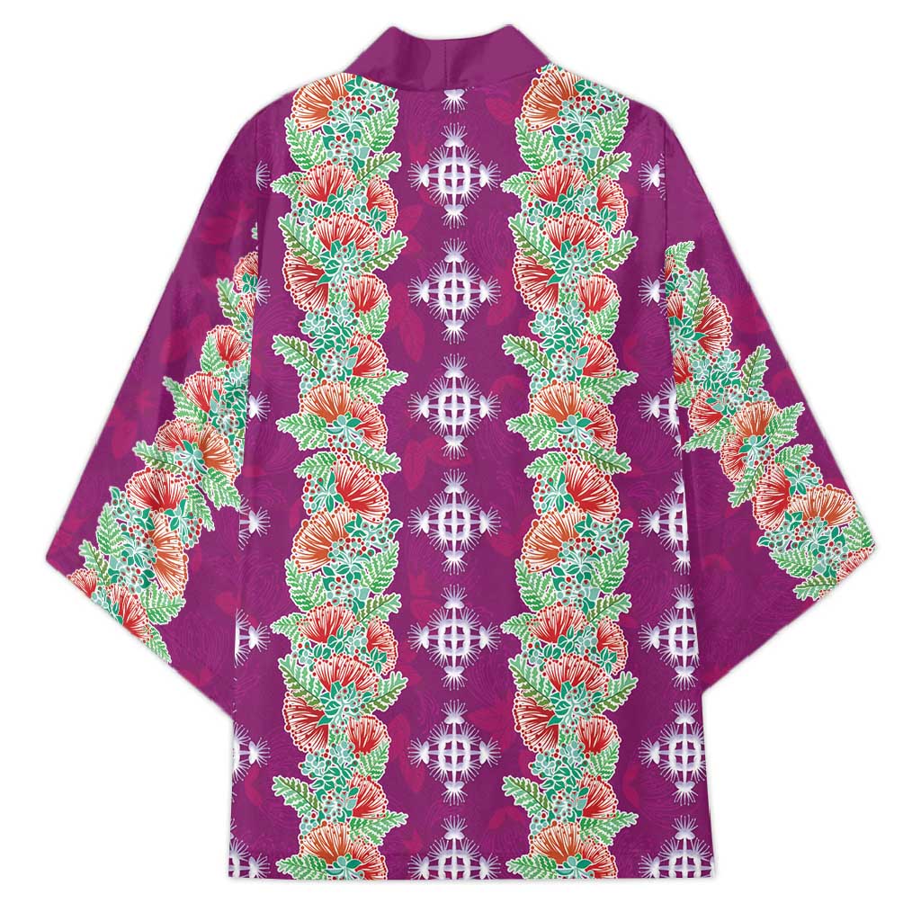 Hawaii Ohia Lehua Kimono Tropical Vibes Fuchsia