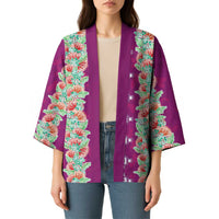 Hawaii Ohia Lehua Kimono Tropical Vibes Fuchsia