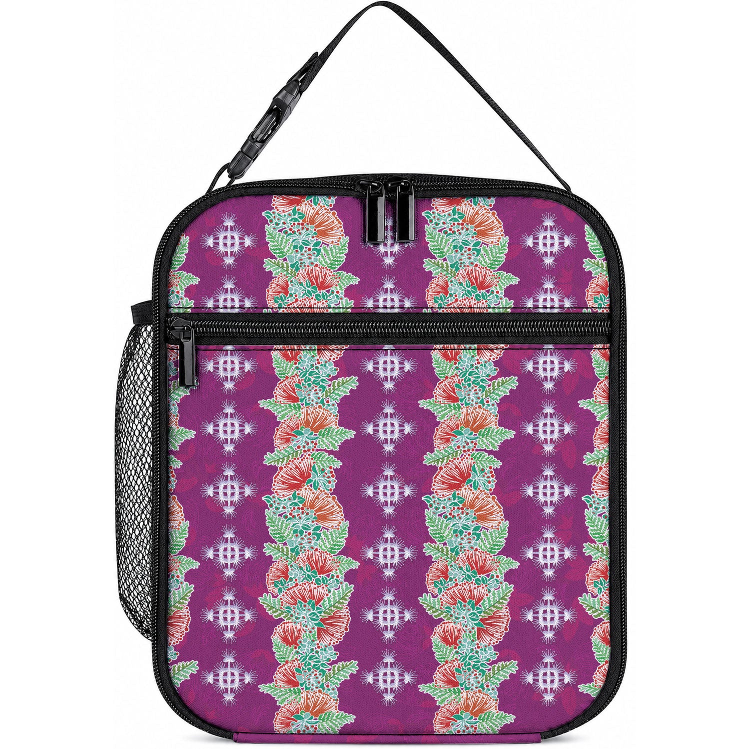 Hawaii Ohia Lehua Lunch Bag Tropical Vibes Fuchsia LT05 10.2 × 8.3 × 4.3 inch Fuchsia - Polynesian Pride