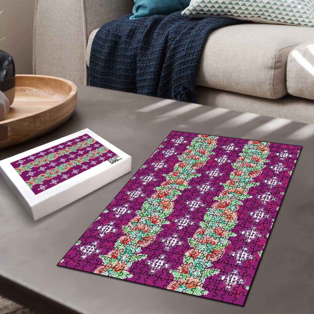 Hawaii Ohia Lehua Puzzle Tropical Vibes Fuchsia