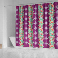 Hawaii Ohia Lehua Shower Curtain Tropical Vibes Fuchsia
