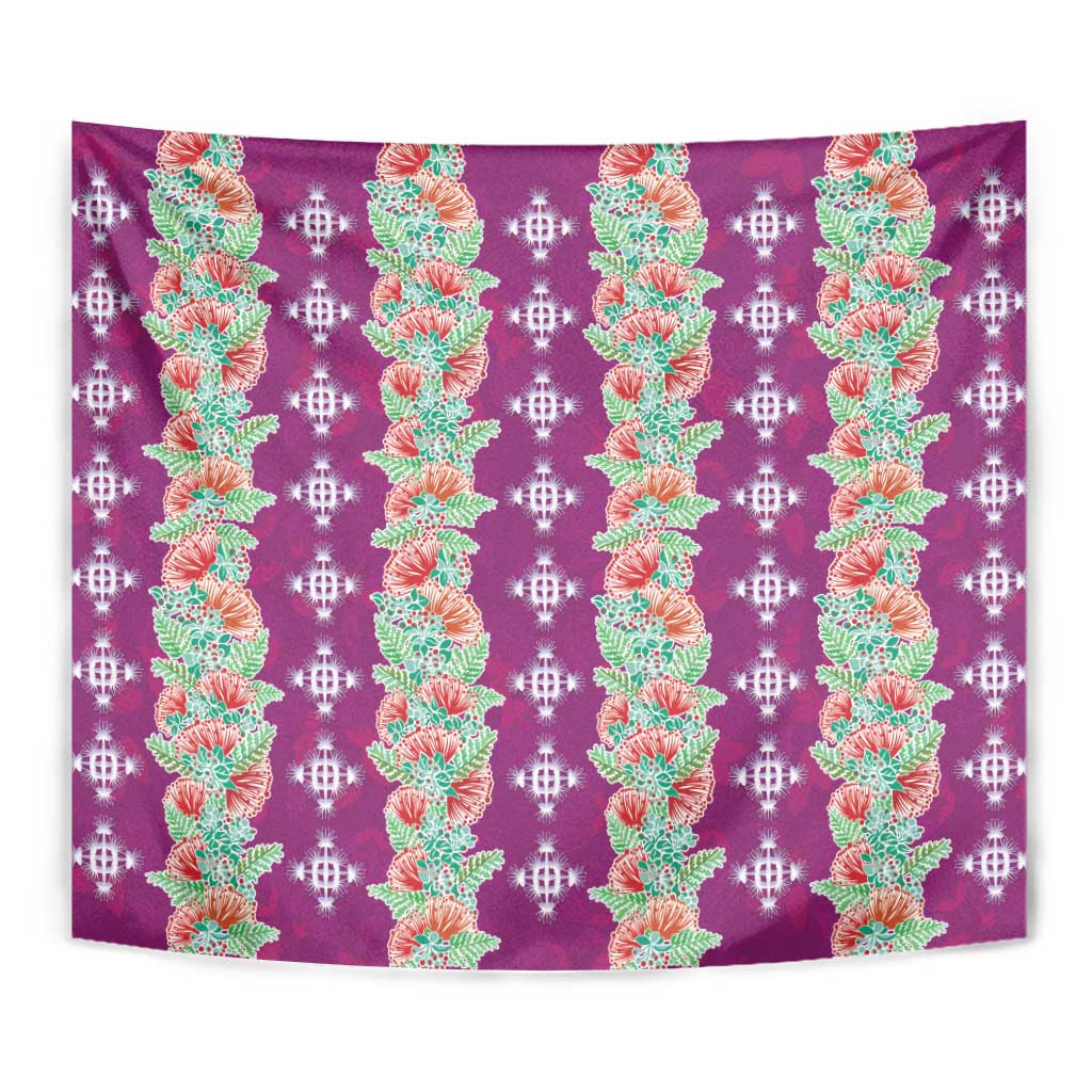 Hawaii Ohia Lehua Tapestry Tropical Vibes Fuchsia