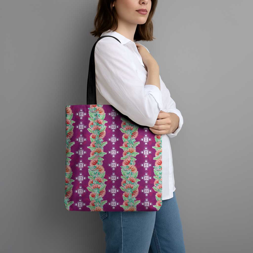 Hawaii Ohia Lehua Tote Bag Tropical Vibes Fuchsia LT05 - Polynesian Pride