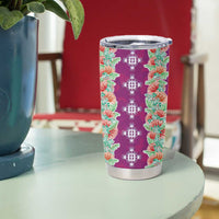 Hawaii Ohia Lehua Tumbler Cup Tropical Vibes Fuchsia