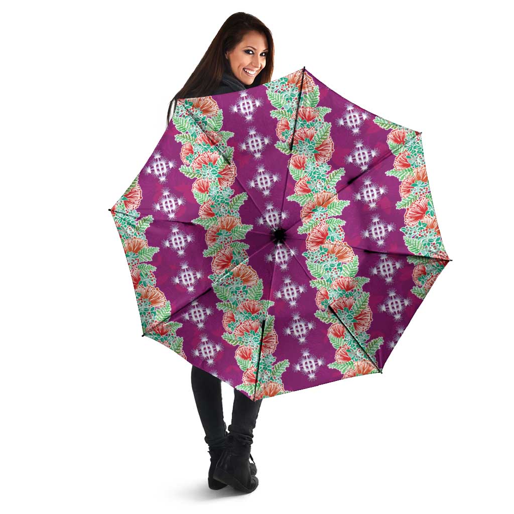 Hawaii Ohia Lehua Umbrella Tropical Vibes Fuchsia