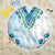 Africa Dashiki Beach Blanket With Polynesian Pattern Blue Version