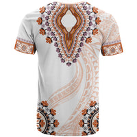 Africa Dashiki T Shirt With Polynesian Pattern Beige Version LT05 - Polynesian Pride