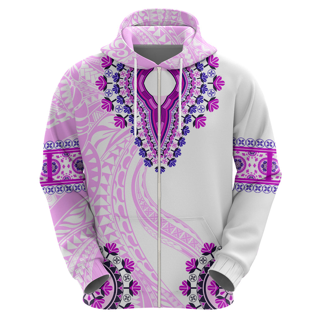Africa Dashiki Hoodie With Polynesian Pattern Pink Version LT05 - Polynesian Pride