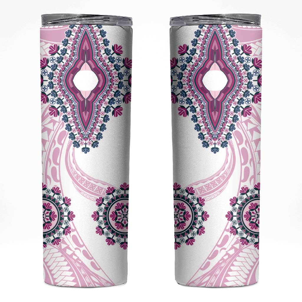 Africa Dashiki Skinny Tumbler With Polynesian Pattern Pink Version LT05 Pink - Polynesian Pride