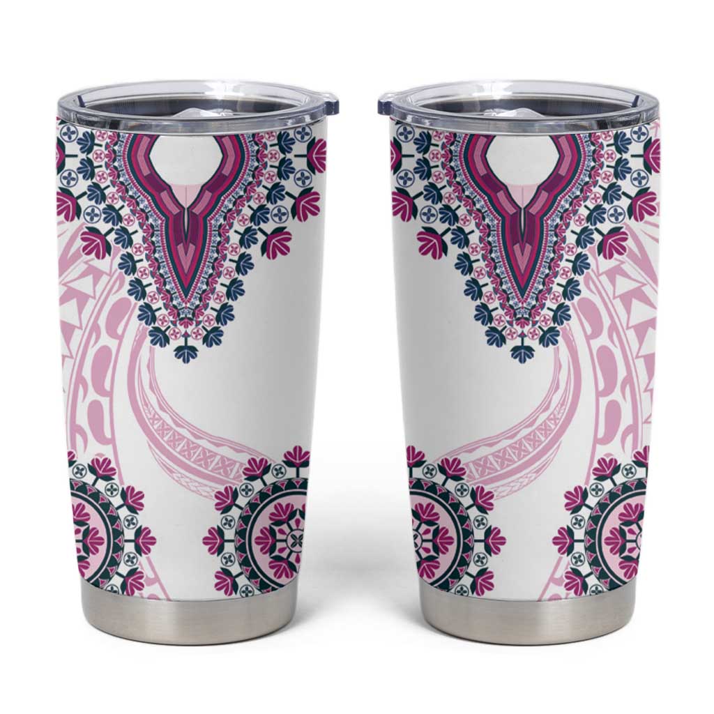 Africa Dashiki Tumbler Cup With Polynesian Pattern Pink Version LT05 Pink - Polynesian Pride