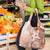 Tonga Ngatu Pattern With Light Tabasco Hibiscus Grocery Bag Oil Painting Style
