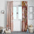 Tonga Ngatu Pattern With Light Tabasco Hibiscus Window Curtain Oil Painting Style