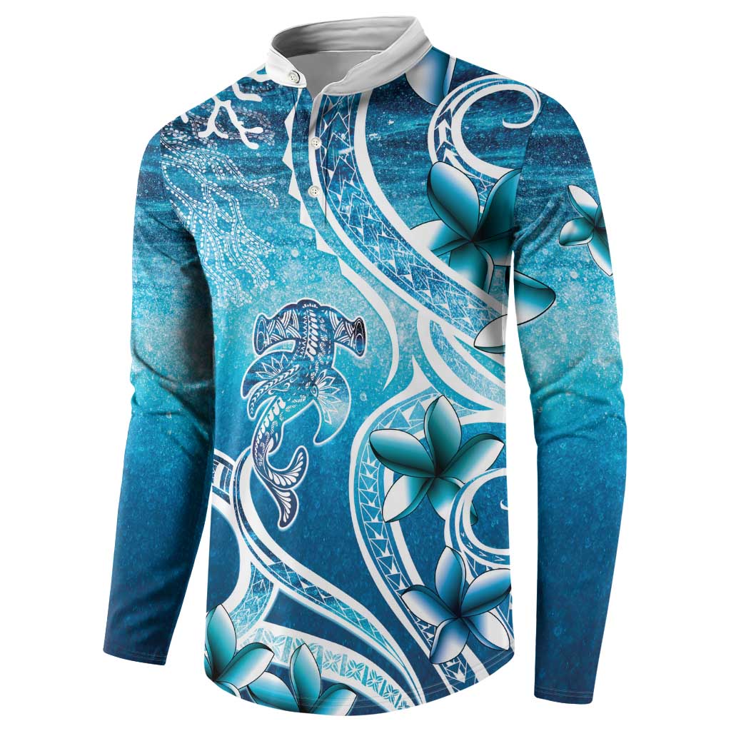 Polynesia World Ocean Day Button Sweatshirt Ocean Style