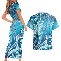 Polynesia World Ocean Day Couples Matching Short Sleeve Bodycon Dress and Hawaiian Shirt Ocean Style