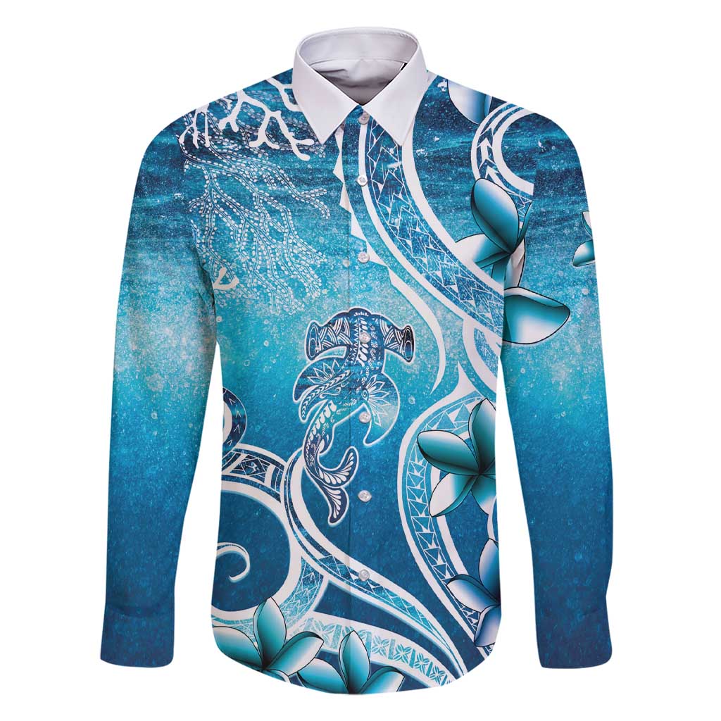 Polynesia World Ocean Day Family Matching Short Sleeve Bodycon Dress and Hawaiian Shirt Ocean Style