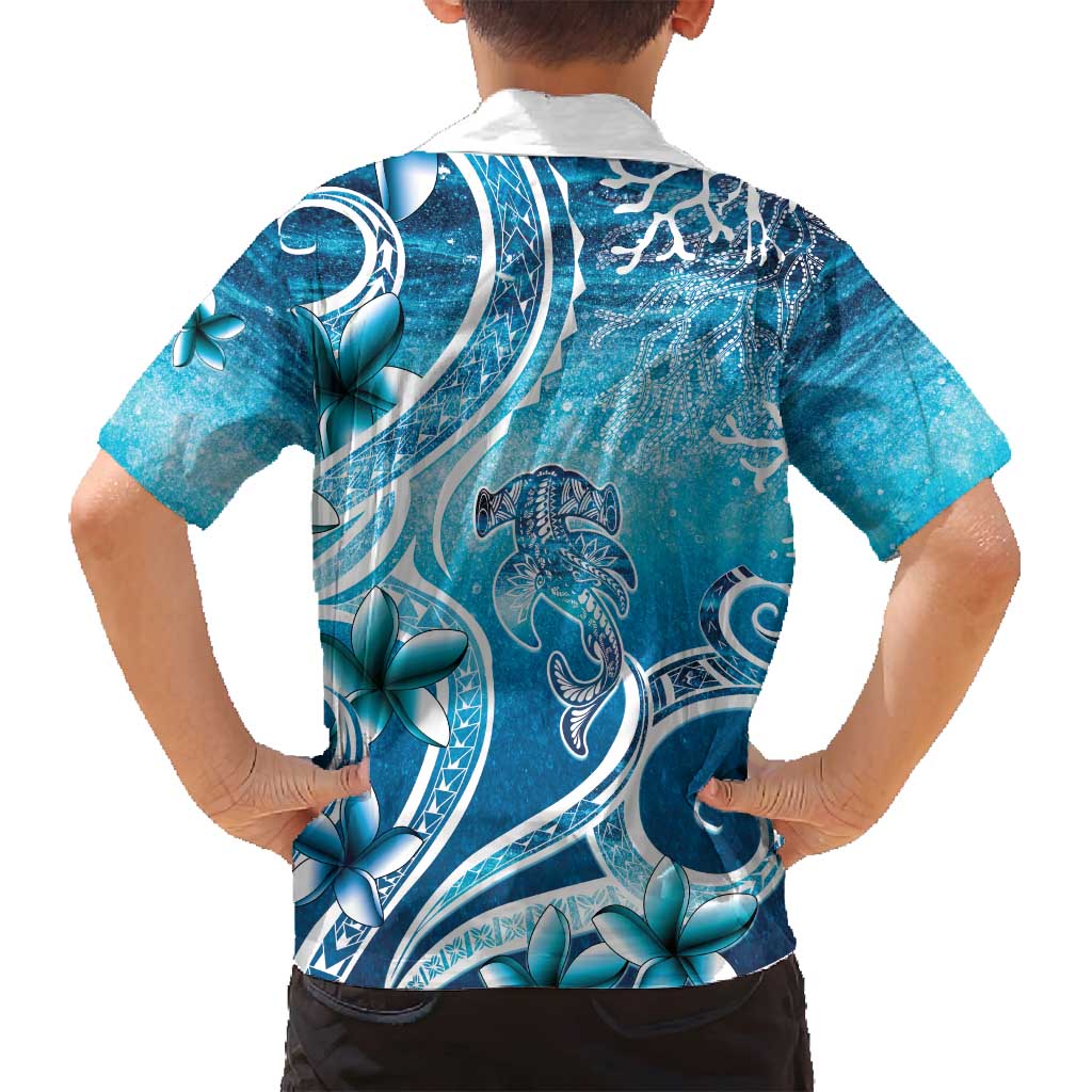 Polynesia World Ocean Day Family Matching Tank Maxi Dress and Hawaiian Shirt Ocean Style