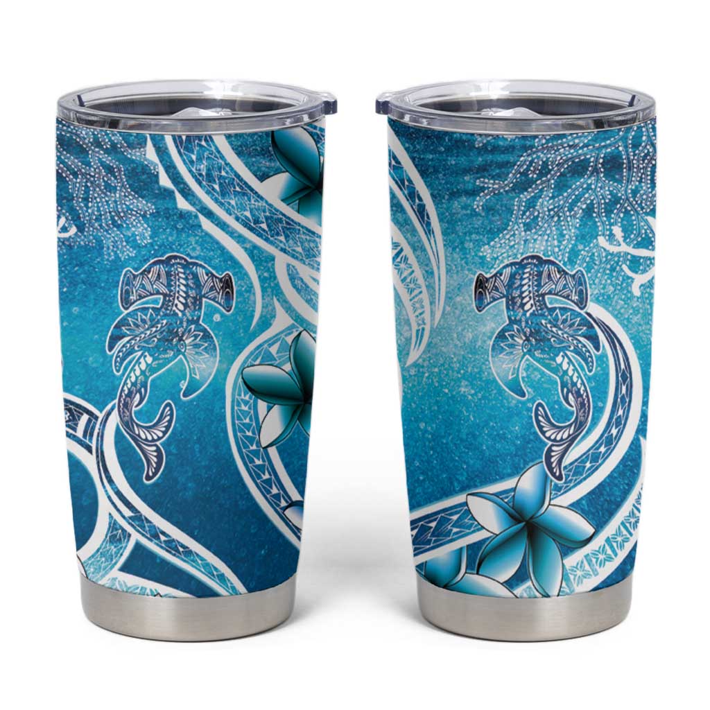 Polynesia World Ocean Day Tumbler Cup Ocean Style LT05 Blue - Polynesian Pride