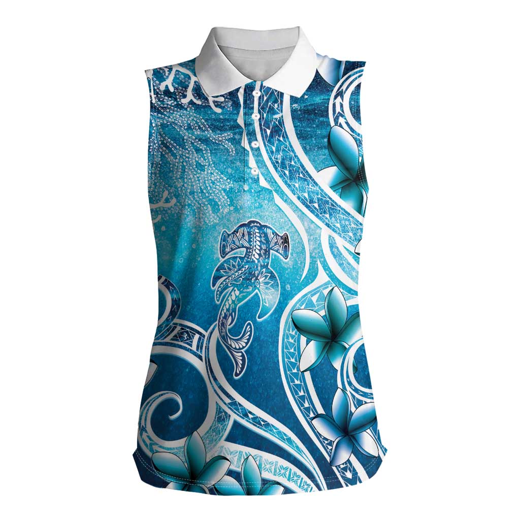 Polynesia World Ocean Day Women Sleeveless Polo Shirt Ocean Style