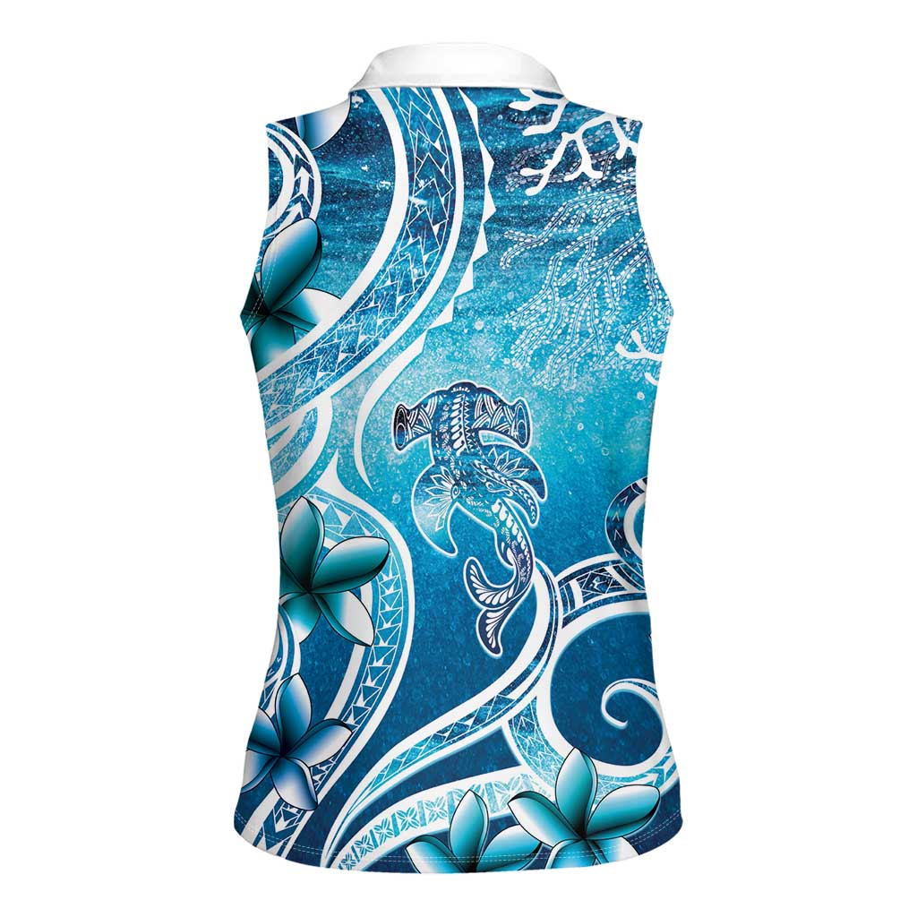 Polynesia World Ocean Day Women Sleeveless Polo Shirt Ocean Style